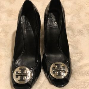 Tory Burch Patent Wedges